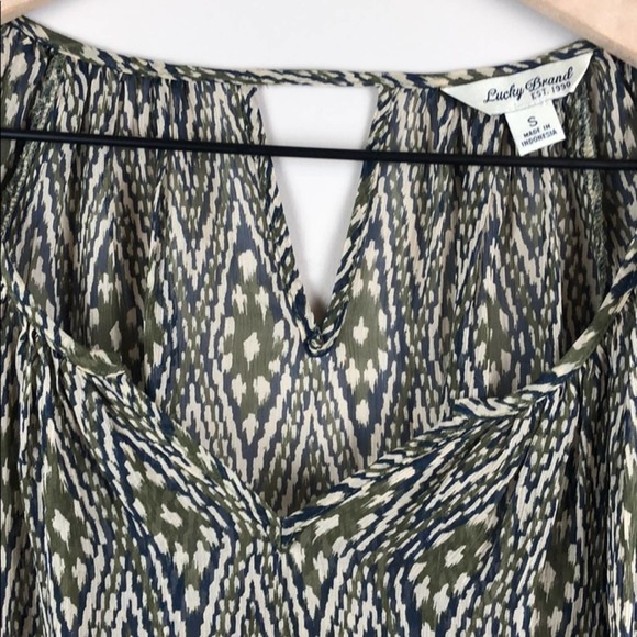 Lucky Brand Sheer Long-Sleeve Flowy Top (Small) - Picture 6 of 7